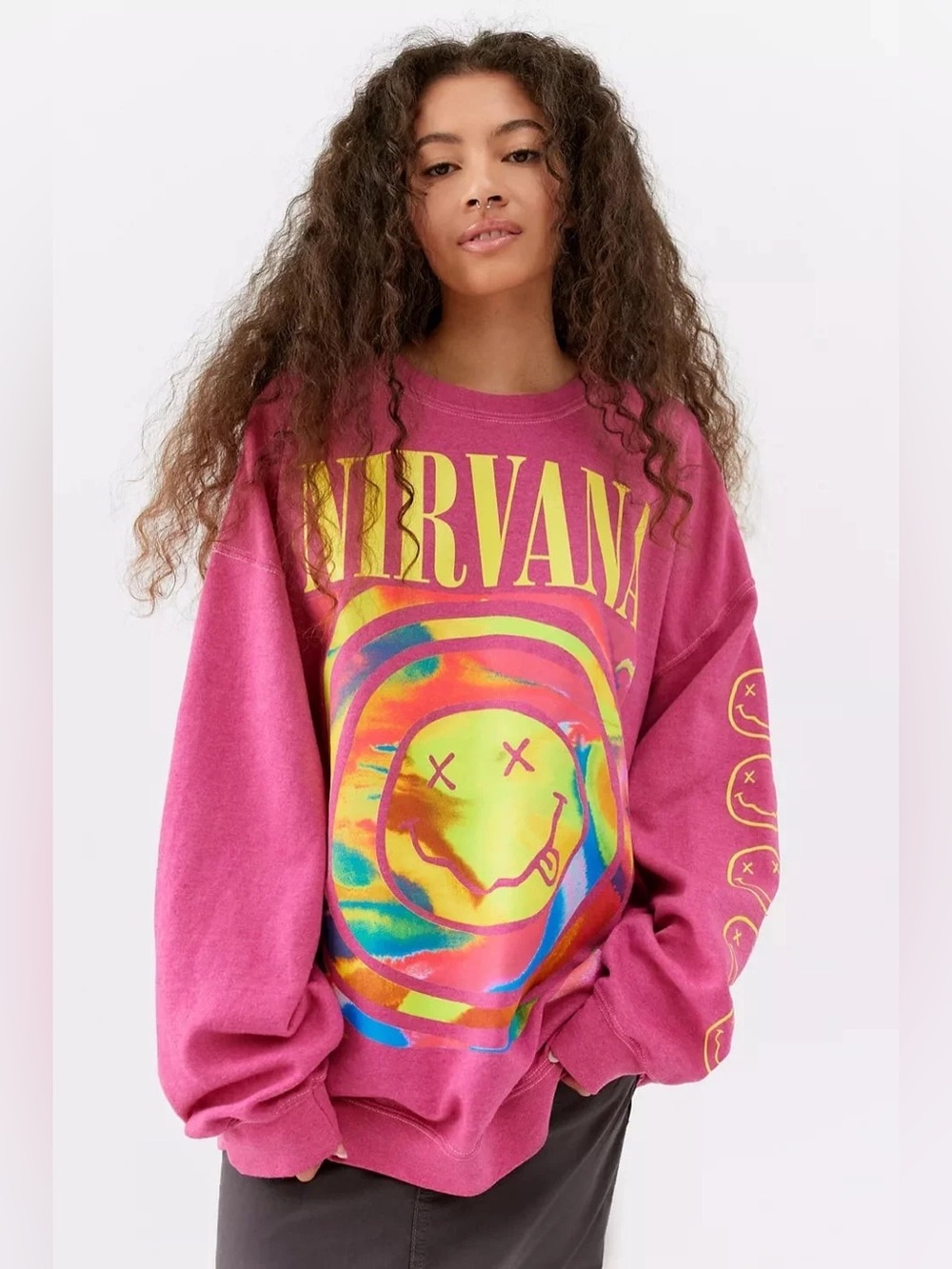 Urban Outfitters X Nirvana | Overdyed Crew Neck Sweatshirt, S/M